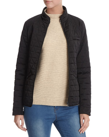 Quilted Rib Detail Jacket